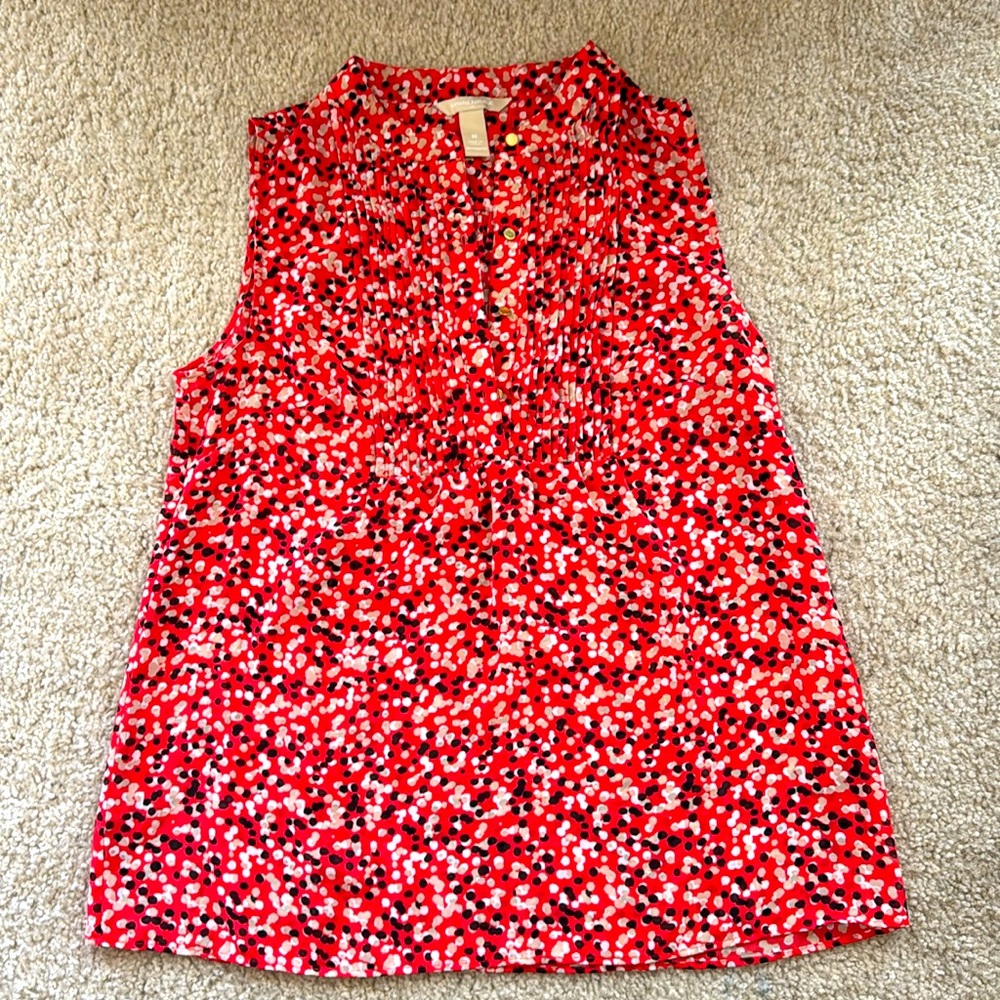 Banana Republic Red and Black Blouse